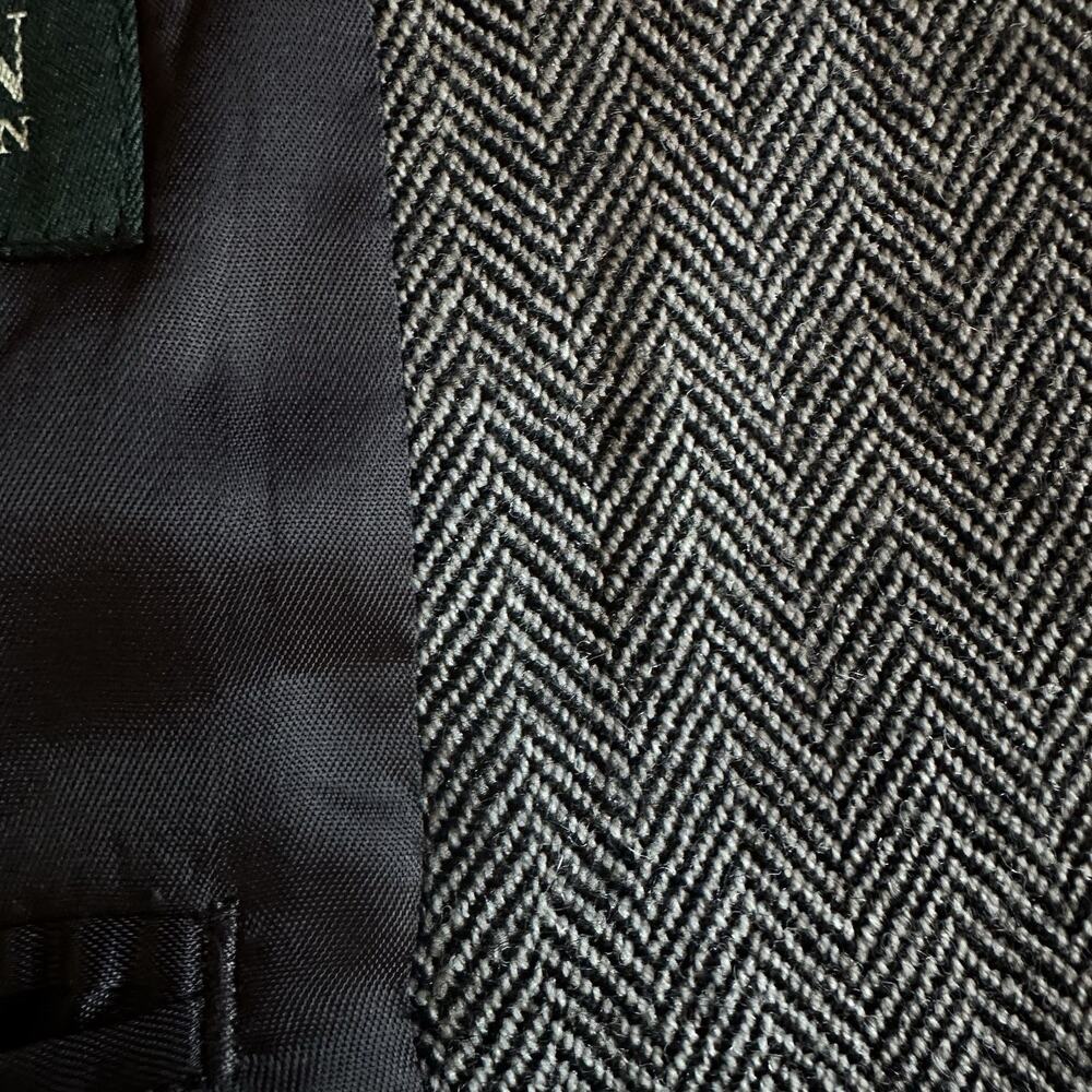 Lauren Ralph Lauren Sport Coat Men 42R Herringbone Brown Elbow patches Perfect - Picture 13 of 16